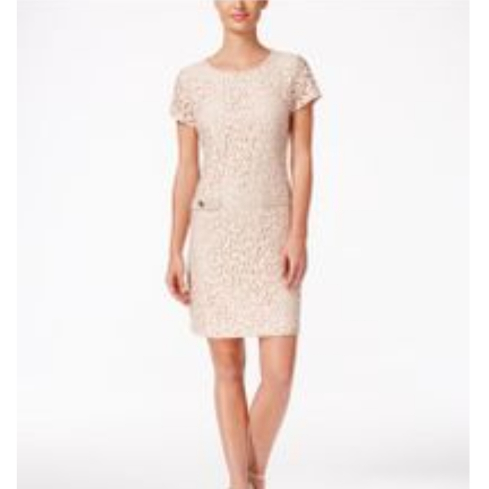 Tommy Hilfiger cap sleeve lace shift dress size 6